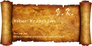 Véber Krisztián névjegykártya